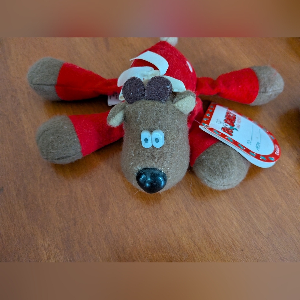 Vintage Hallmark Burger King Rhonda, Rodney, Randy & Ramona Reindeer Family NWT - Picture 2 of 12